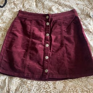 Maroon Brandy Melville Skirt